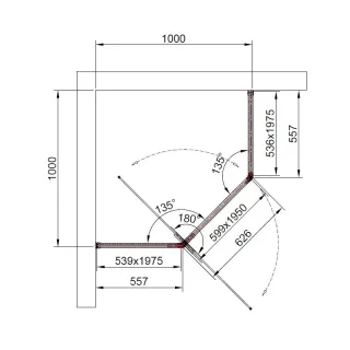 Душевой уголок Timo T67 100x100 см никель
