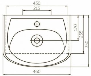 Мебельная раковина Rosa Уют 306 45см белый