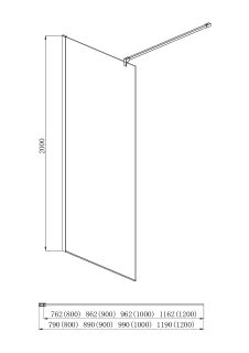 Душевая перегородка Aquatek Walk in AQ WIW 12020CH 120см хром