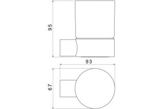 Стакан Aquatek Лира AQ4404MB черный