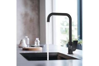 Смеситель для кухни Aquatek Лира AQ1480MB чёрный матовый