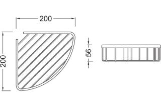 Полка для душа угловая Aquatek AQ4906MB черный