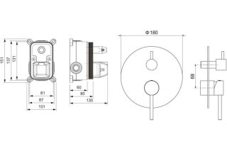 Смеситель для душа Aquatek Европа AQ1346MB черный