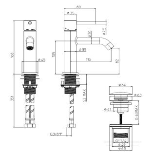 Смеситель для раковины Bossini Teo-M Z00701.030 хром