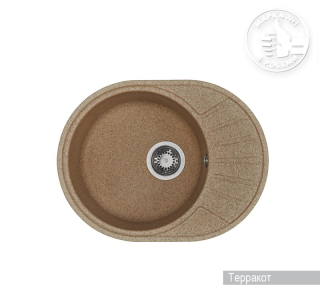 Мойка кухонная Акватон Чезана 57 см терракот