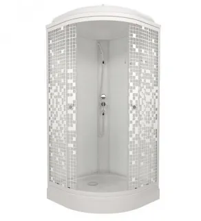 Душевая кабина Triton Стандарт-Мозаика Щ0000061840 90x90 см профиль белый стекло мозаика
