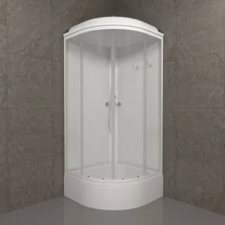 Душевая кабина Triton Ультра Щ0000061849 90x90 см профиль белый стекло прозрачное