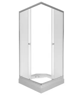 Душевой уголок Triton Вента-Хром-Вельвет Щ0000067981 90x90 см на поддоне профиль хром стекло матовое