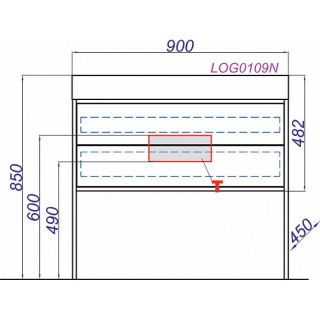Напольная тумба под раковину Clarberg Logic LOG0109N 90см белый