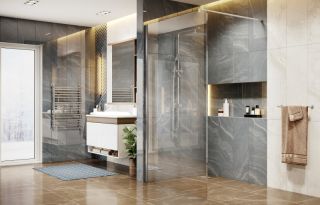 Душевая перегородка Ambassador Walk-in 15031101 90см хром/прозрачное