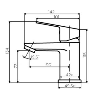 Смеситель для раковины Dorff Prime  D4002100