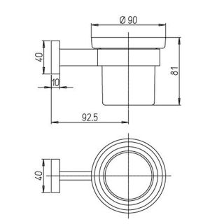 Стакан Paini Dax-R 84CR041BI хром
