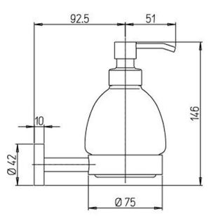 Дозатор для жидкого мыла Paini Pixel 81CR031BI хром