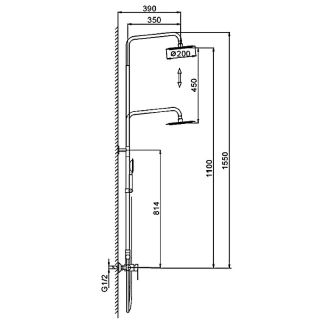 Душевая стойка Frap F2448-20 хром