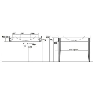 Ножки для раковины Kerasan Bentley 916947