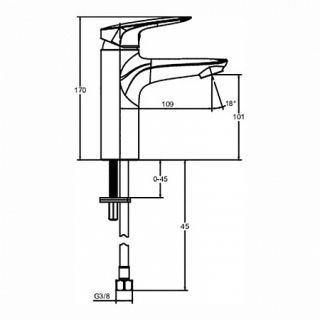 Смеситель для раковины Jacob Delafon Elite E32908-CP