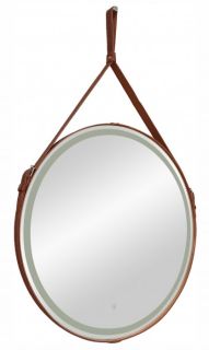 Зеркало с подсветкой Continent Millenium Brown ЗЛП836 на ремне 65см коричневый