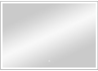 Зеркало с подсветкой Continent Frame Black ЗЛП2305 с сенсорным выключателем 90см чёрный