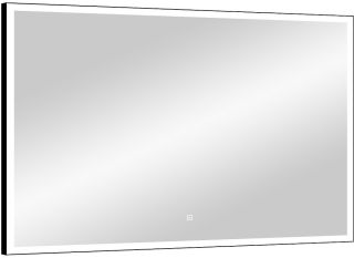 Зеркало с подсветкой Continent Frame Black ЗЛП589 с сенсорным выключателем 100см чёрный