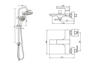 Orange Lutz M04-932w душевая система, белая