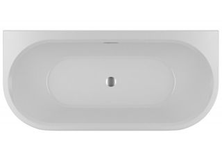 Акриловая ванна с подсветкой Riho Desire Back2Wall Velvet LED B089012105 180х84см светодиоды под ванной заполнение через перелив белый матовый