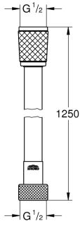 Душевой шланг GROHE Relexaflex 28150002 1250 мм хром