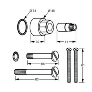 Удлинитель для встраиваемых смесителей Kludi 7573005-00