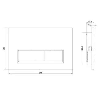 Клавиша смыва Kludi Unifix 32PP0143 механическая белый