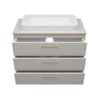 Напольная тумба под раковину Brevita Elche УТ000023946 101.2 см серый