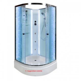 Душевая кабина Deto ЕМ2710 N LED с гм. 100х100х210 см