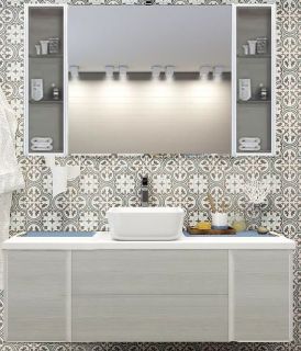 Модуль для зеркала Акватон Брук открытый дуб латте 1A200903BCDL0