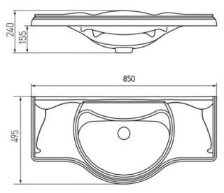 Раковина Roca America 327206000 85 см