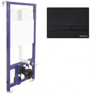 Инсталляция для унитаза Berges Novum F5 с кнопкой soft touch чёрный 040255