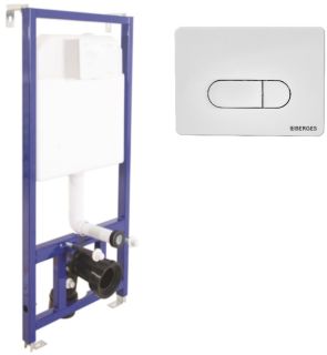 Инсталляция для унитаза Berges Novum D1 с кнопкой белый 040231