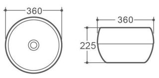 Раковина Art&Max 36см белый AM3510