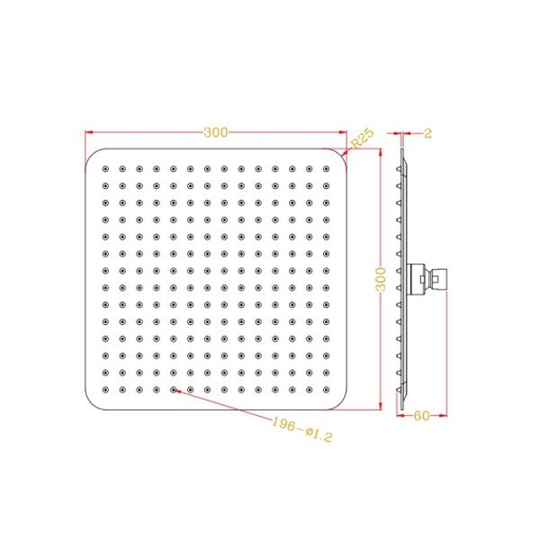 Верхний душ Rav Slezak KS0004 хром