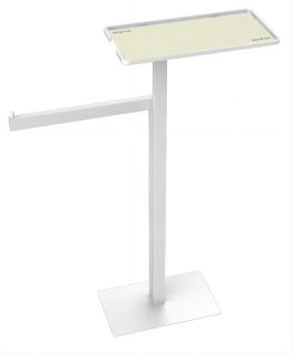 Стойка напольная с полкой и полотенцедержателем Boheme 10952-MW белый матовый