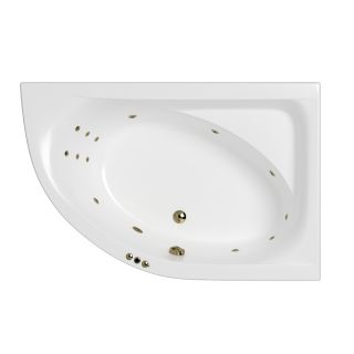 Гидромассажная ванна WHITECROSS Aquarella 0109.170110.100.SMART.BR правая 170x110 см Smart бронза