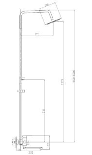 Душевая стойка Haiba HB24801 сталь