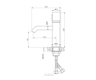Смеситель для раковины Bronze de Luxe FOCUS 24601CM, хром