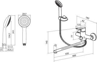 Смеситель RedBlu by Damixa Origin Balance 799500000 для душа