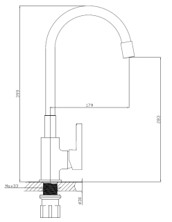 Смеситель для кухни ESKO Coral CL 519 B черный хром