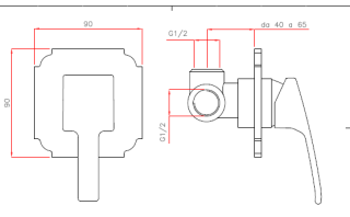Встраиваемый однорычажный смеситель для душа, бронза Cezares LEGEND-DIM-02