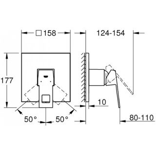 Смеситель для душа Grohe Eurocube 24061000 Хром
