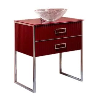 Тумба под раковину Armadi Art Monaco 100см бордо/хром 867-100-RCR