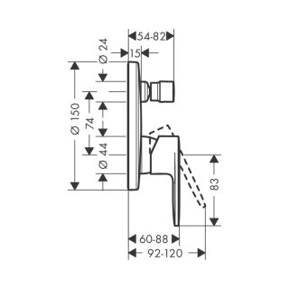 Смеситель для душа Hansgrohe Vernis Blend 71466000S хром