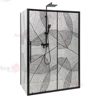 Душевой уголок AvaCan FB 140-160 + SB 90 чёрный