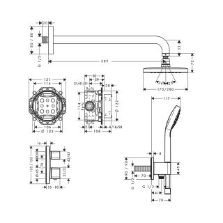 Душевая система Hansgrohe Ecostat E 27953000 хром