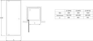 Душевая дверь Jacob Delafon Serenity E14P90-GA 90 см профиль хром стекло прозрачное
