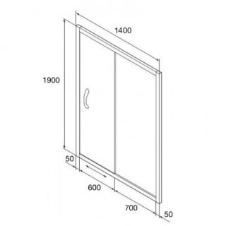 Душевой уголок Orange E23-14080TCR без поддона 140х80, стекло прозрачное